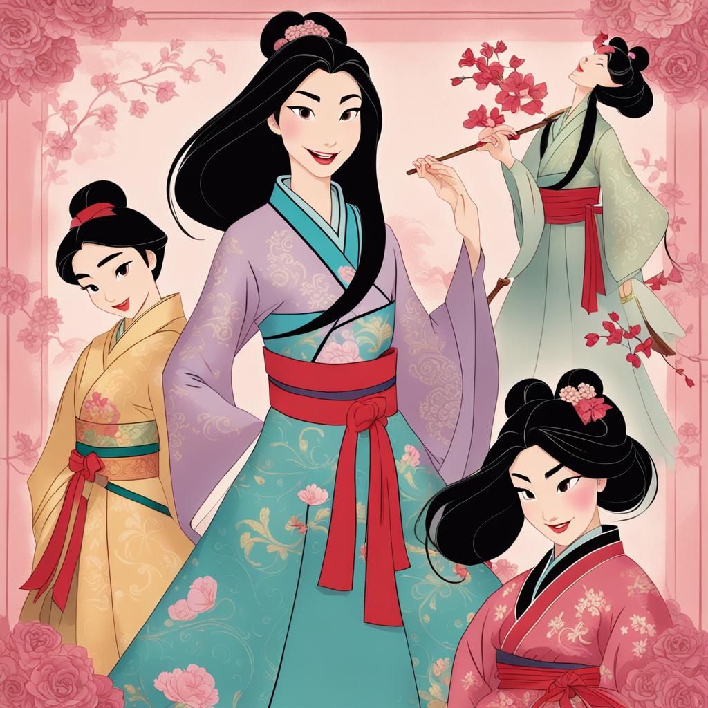 Disney Mulan in Coquette Style