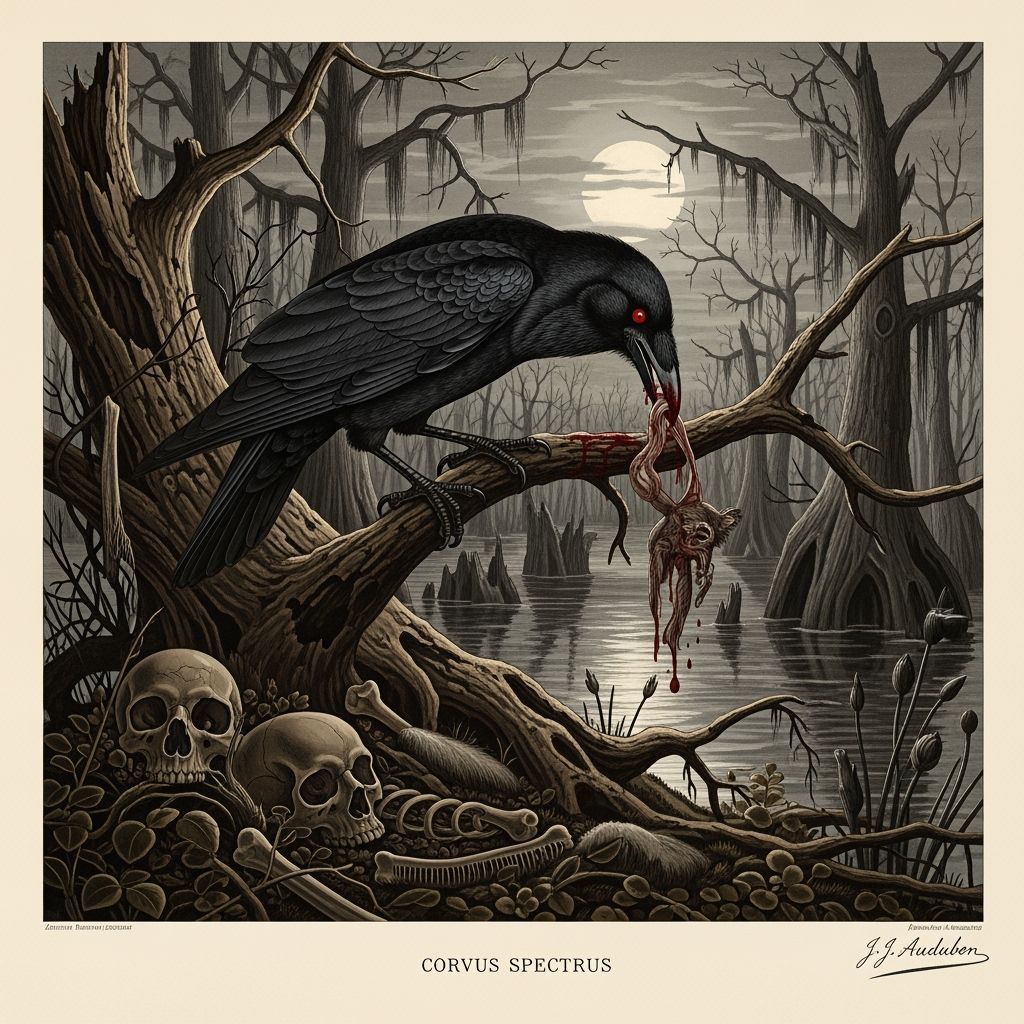 Grimdark Illustration in Audubon Style