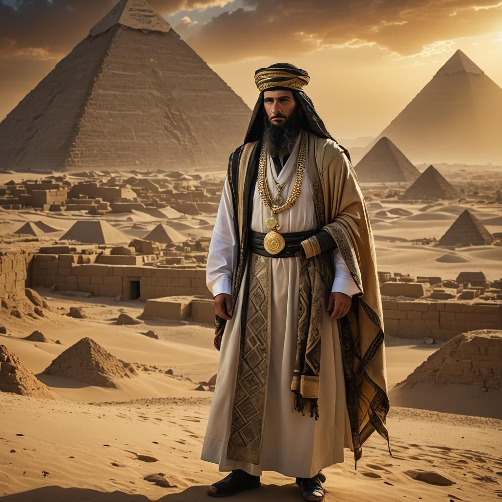 Hasidic Man in Egypt: Fantasy Matte Painting