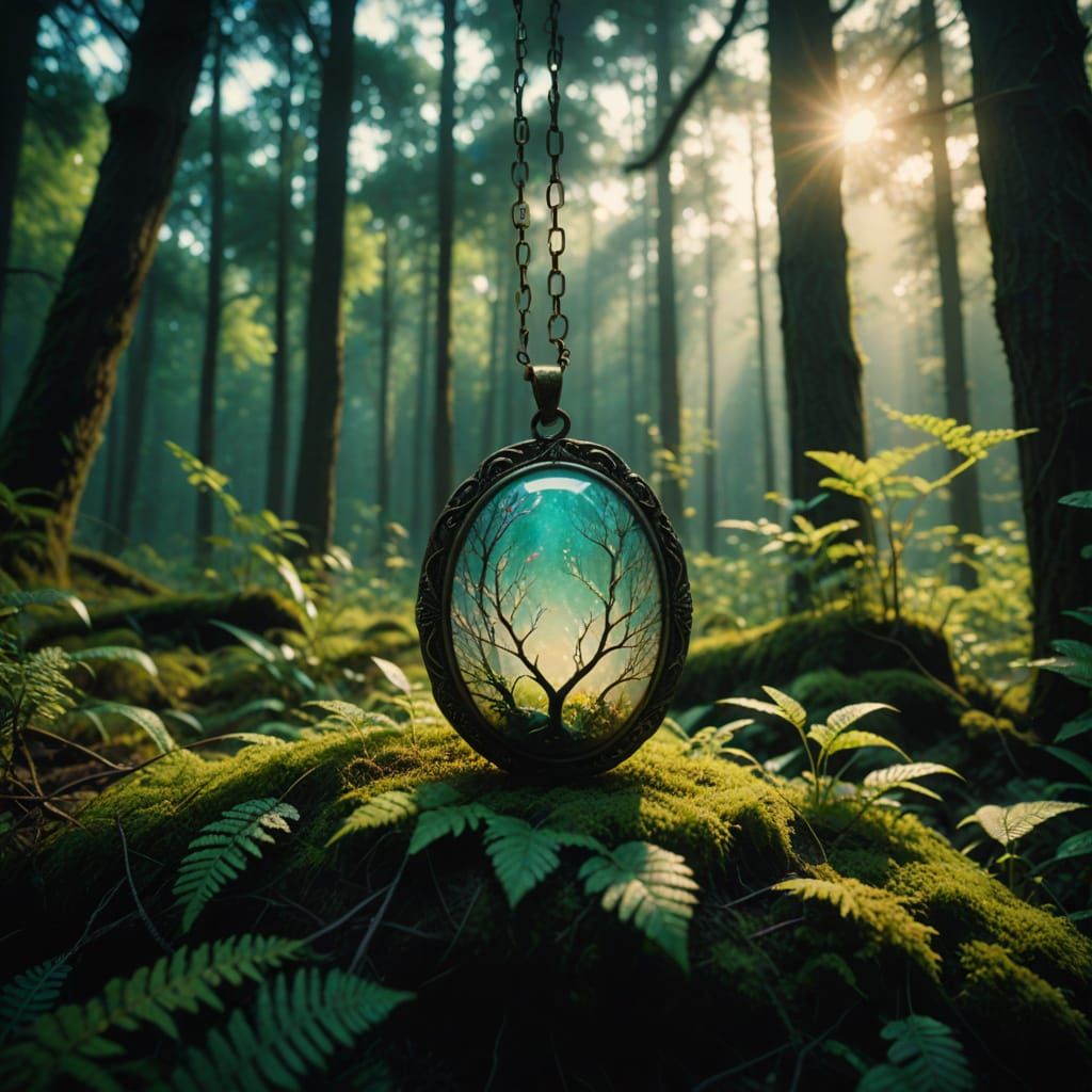 Whimsical Opal Forest in Cinematic Style