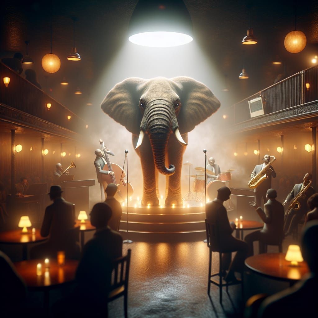 Hyperrealistic, 32k resolution, incredibly detailed: Elephan...