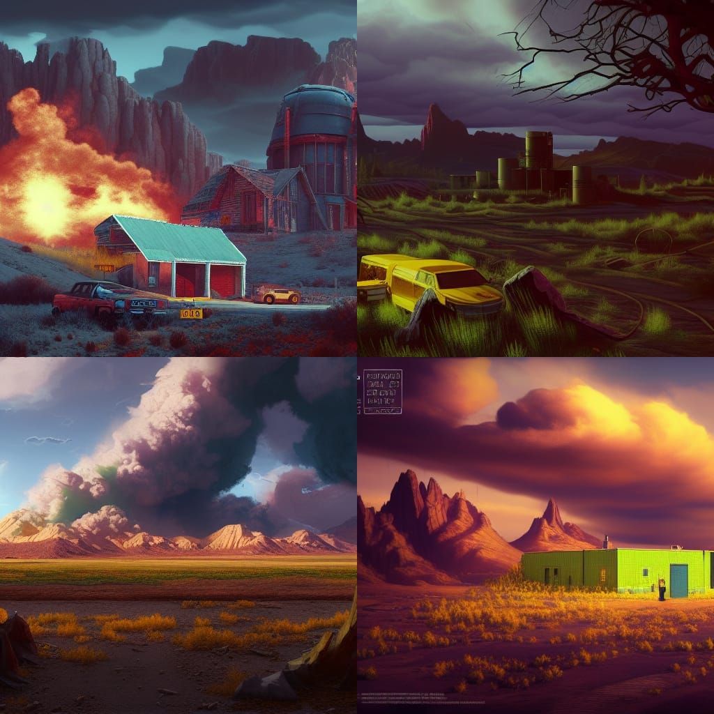 Breaking Bad in Detailed Matte Painting Style
