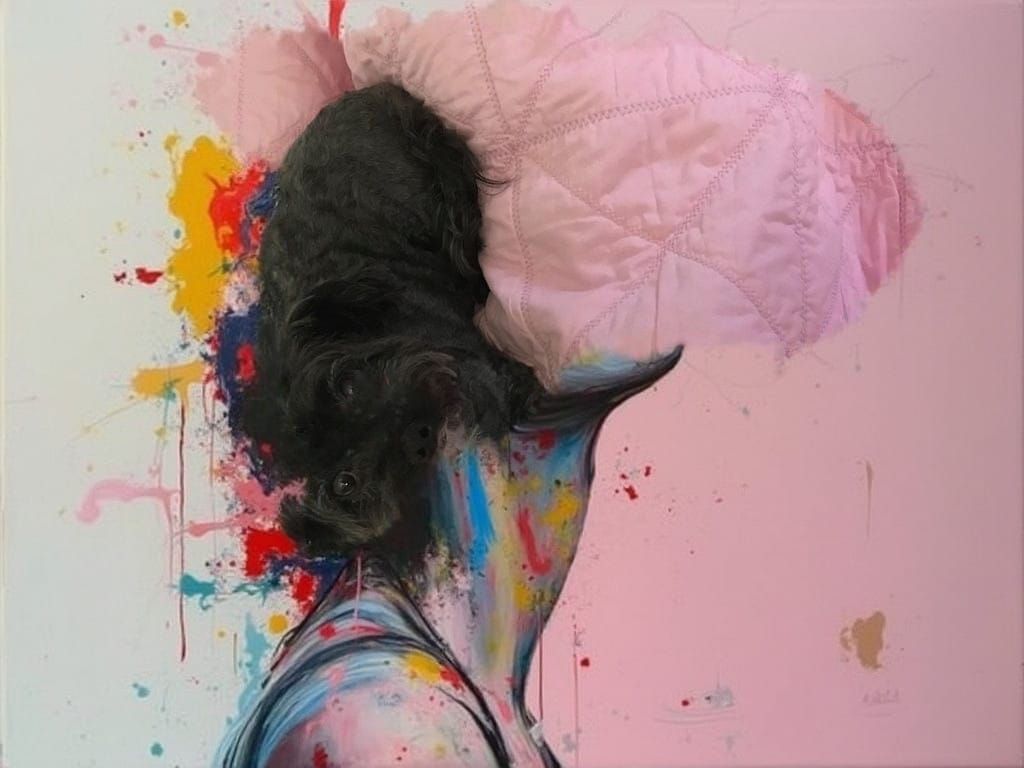 Vibrant Neo-Impressionist Oil Painting on Thick White Canvas