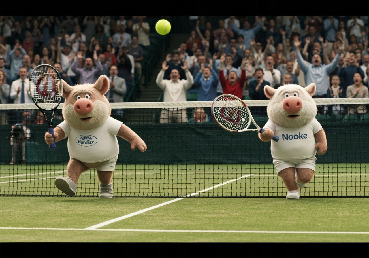 Wombles Play Tennis at Wimbledon in Slow Motion