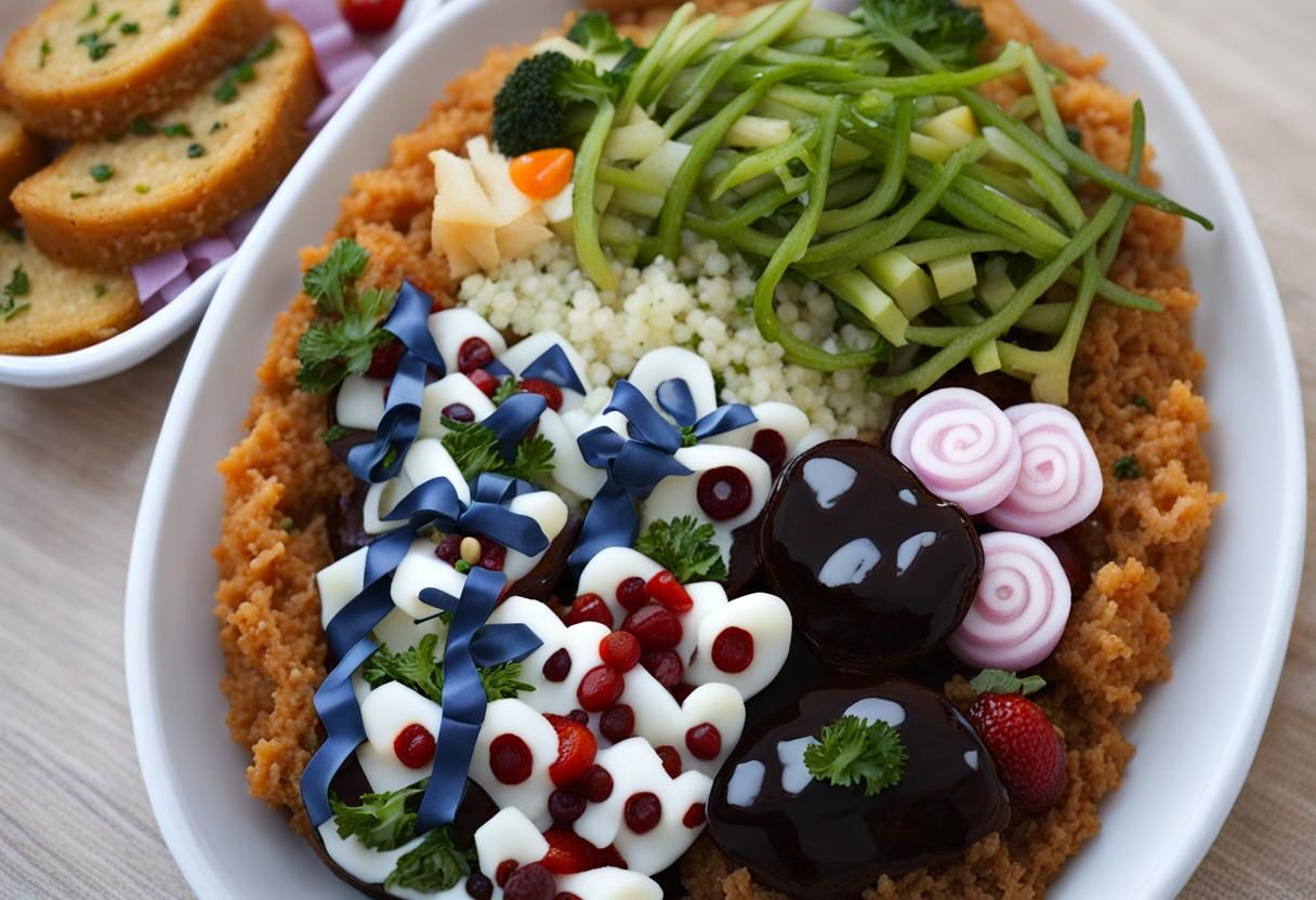 Girly Bento Box with Cute Food