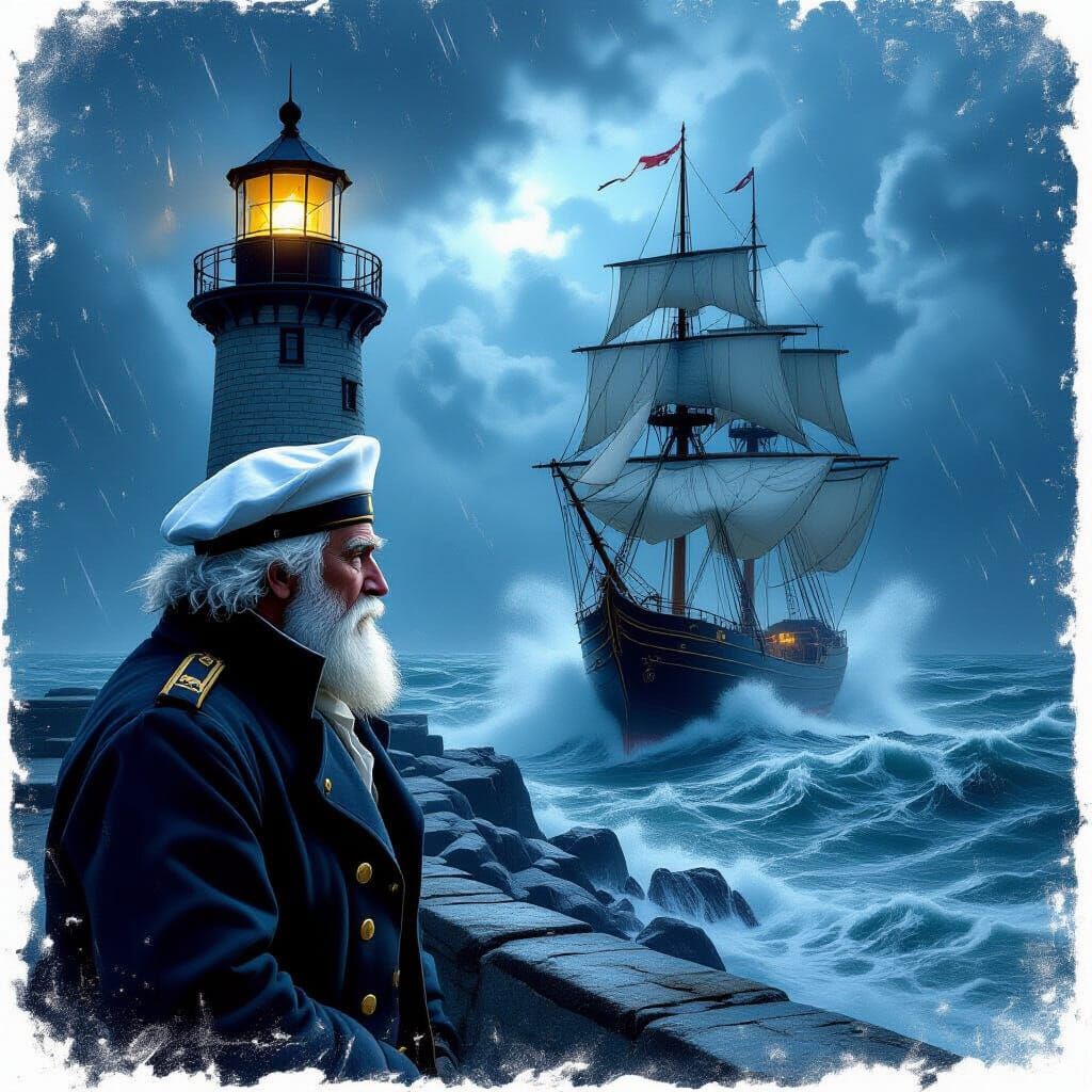 Stormy Seas & Shipwreck: Lighthouse Keeper's Sorrow