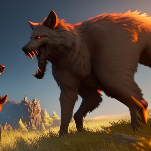 Werewolves in Dark Fantasy Style