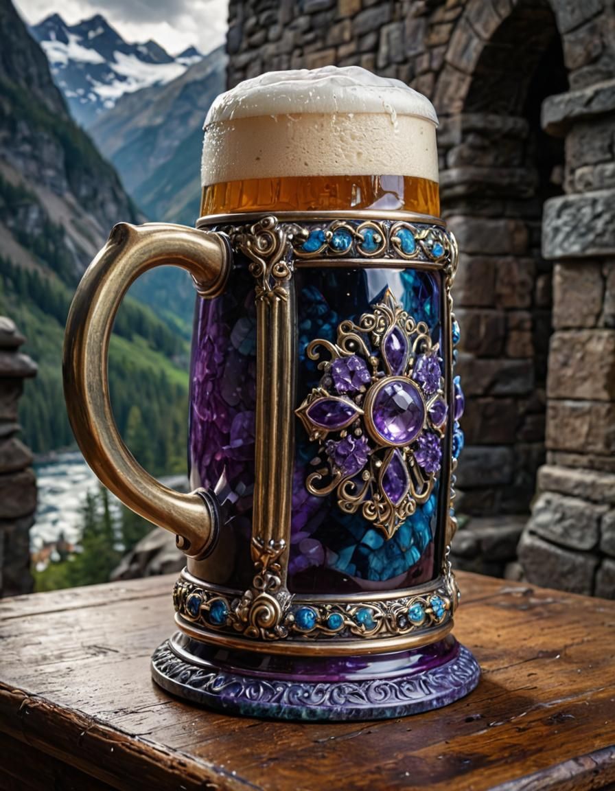 Amethyst Jasper Beer Tankard in Mountain King Hall