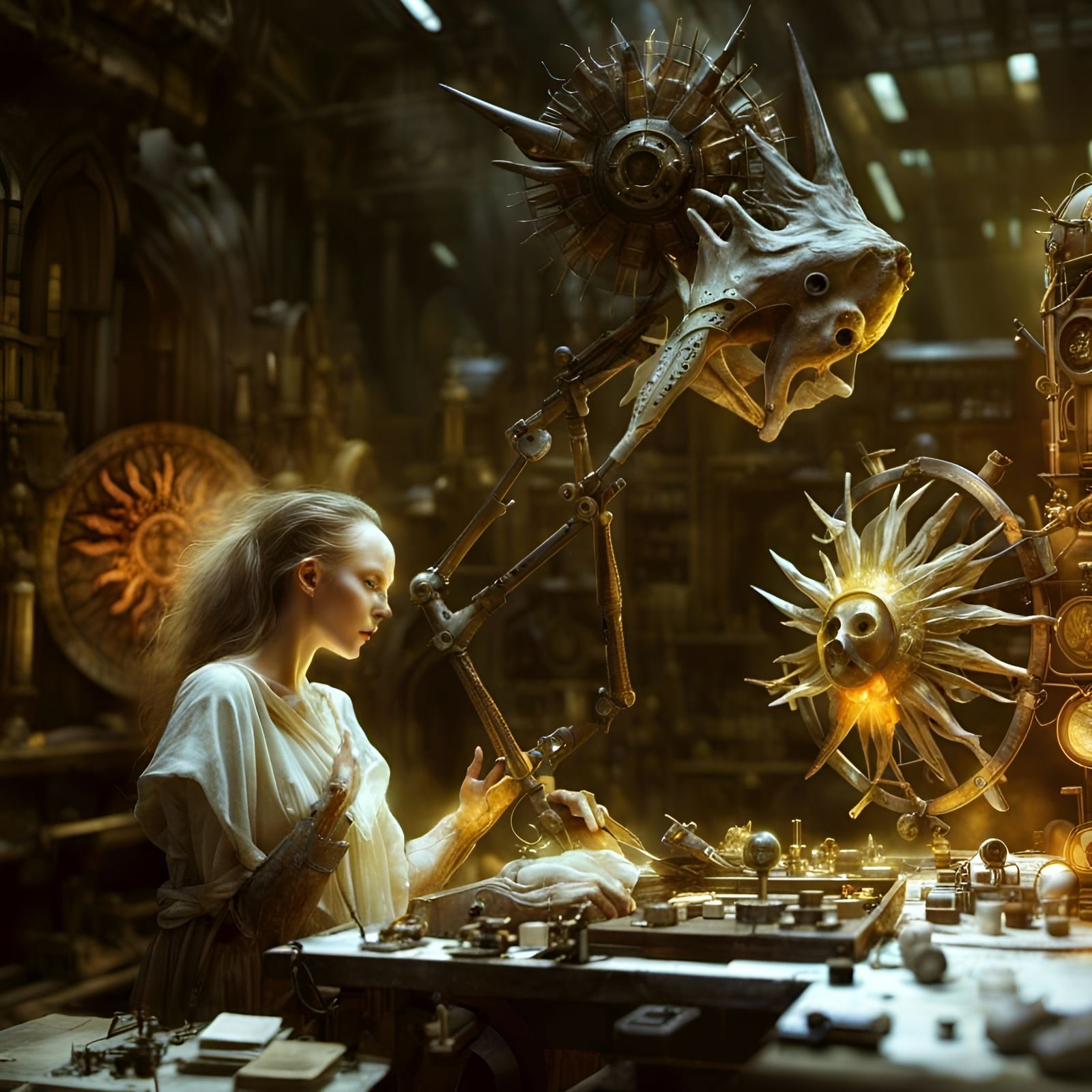 Surreal Laboratory with God Rays in Hyperdetailed Style