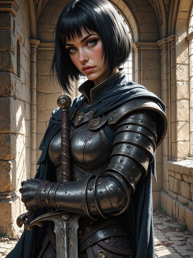 Ethereal Warrior in Dark Armor