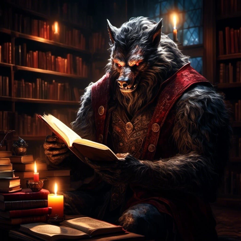 Werewolf Reads by Candlelight: Hyperrealistic Dark Fantasy