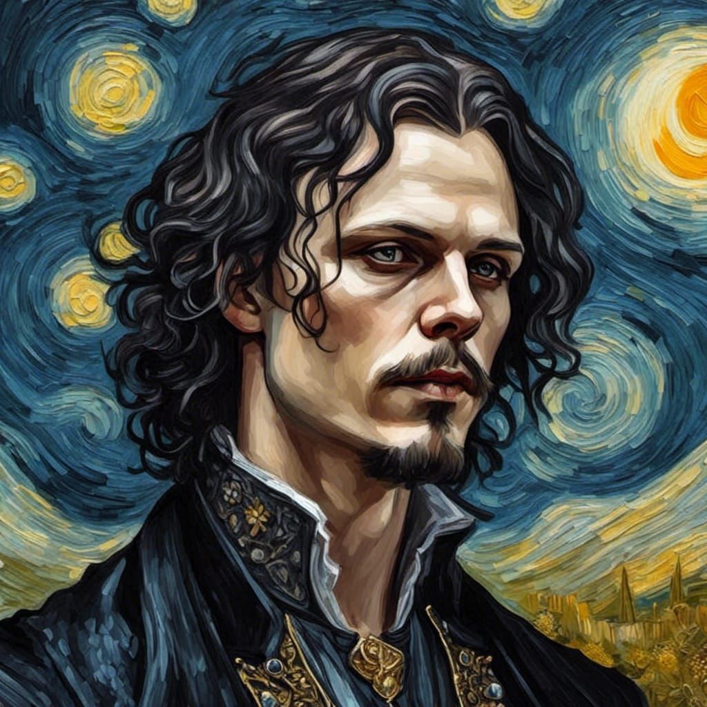 Van Gogh Style Impasto Portrait