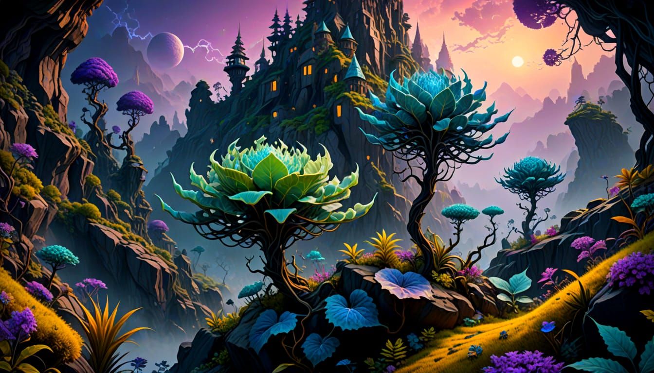 Fractal Landscape with Lorenz Vegetation and Chaotic Geometr...