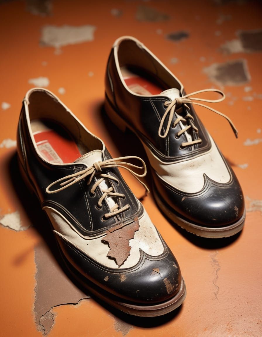 Vintage Saddle Shoes in Warm, Nostalgic Light