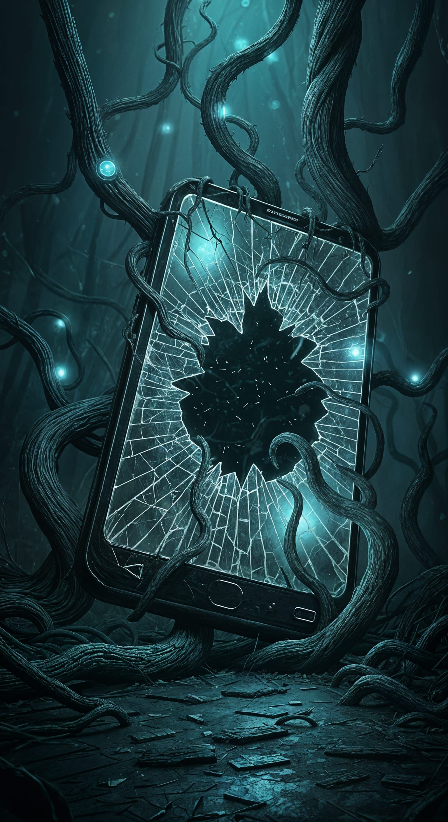 Cracked Phone: Vines of Dark Fantasy Horror