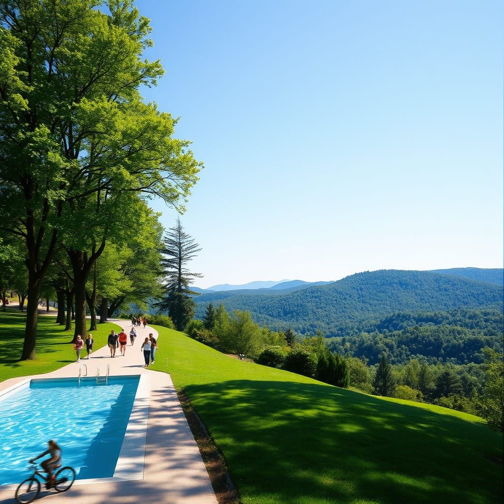 Serene Pristina Park in Vibrant Green