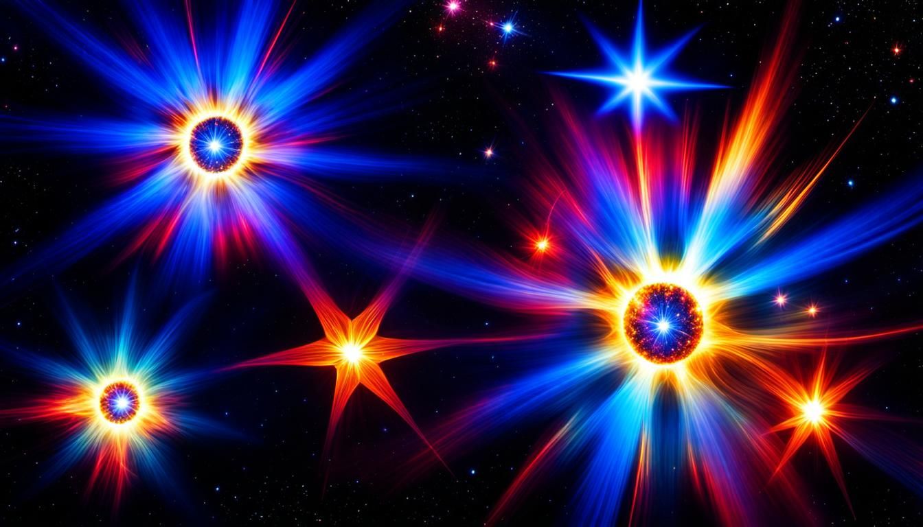 Macro Closeup of Variegated Stars in Plasma Maelstrom