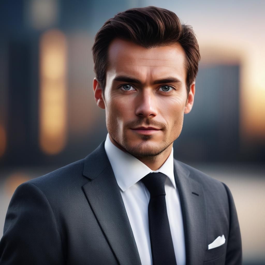 High-Contrast Portrait of Confident Businessperson