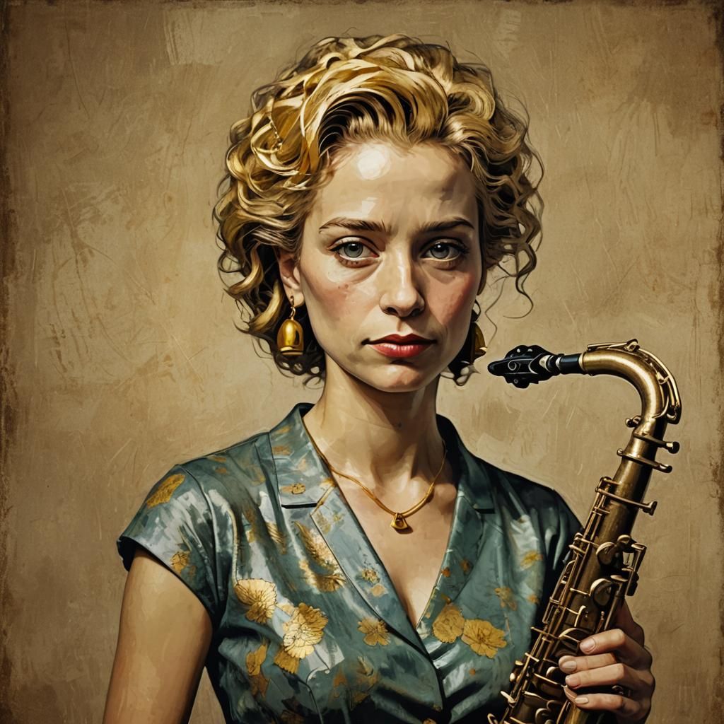 Lisa Simpson Portrait in Pop Art Style