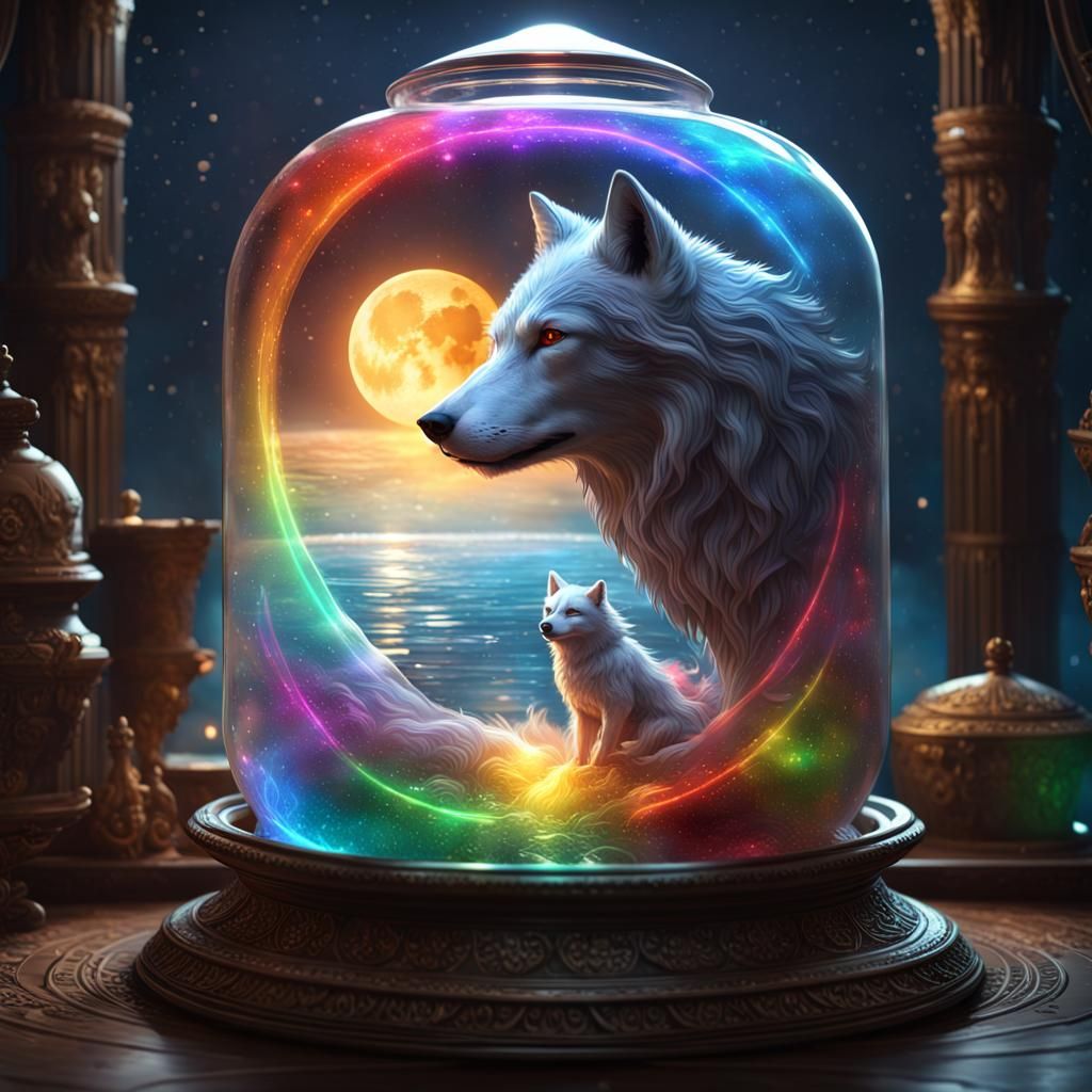 Rainbow Wolf in Star Jar: Fantasy Concept Art