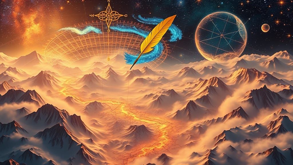 Celestial Dreamfield Map with Floating Continents