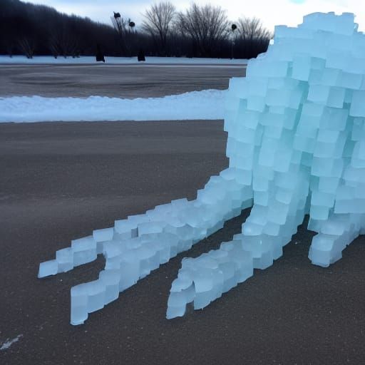 Icy Monster Formed of Glacial Ice