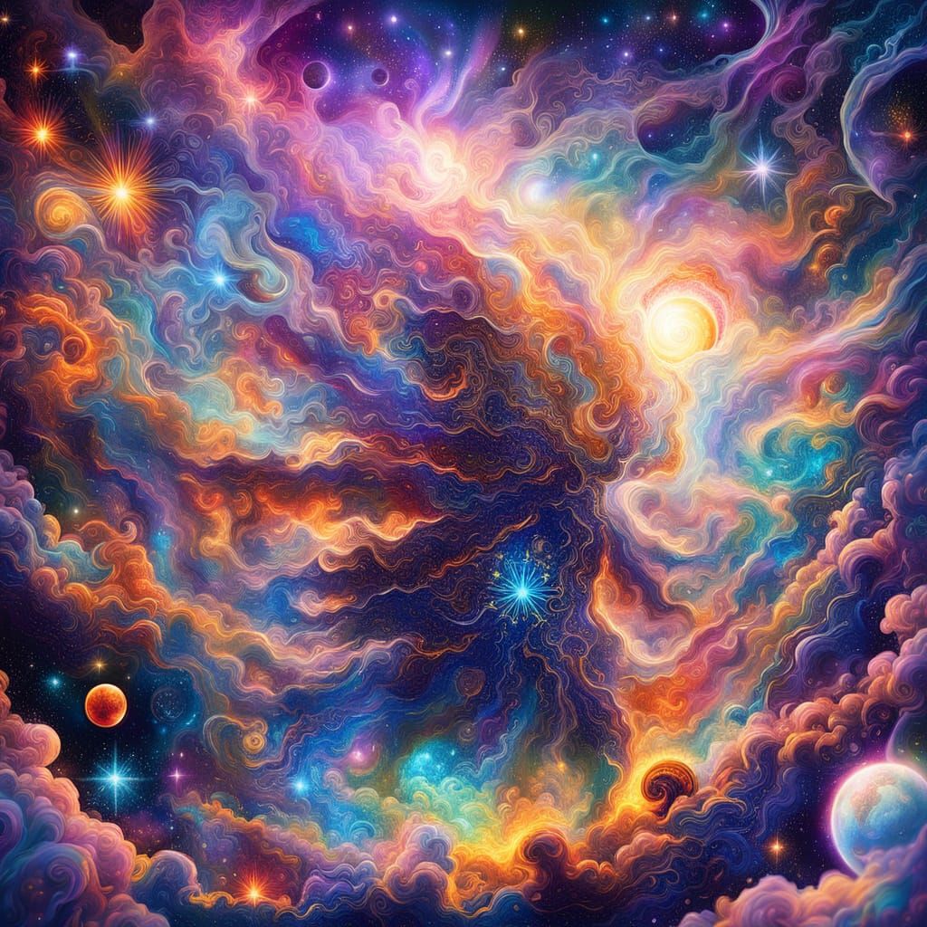 Surreal Burning Abyss with Cosmic Light