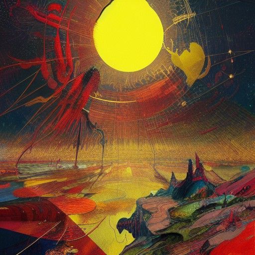 Colorful Creation of Adam Inspired Digital Art