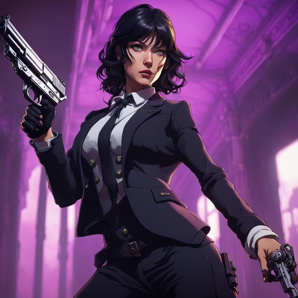 Woman with Flintlock Pistol: Dark Fantasy Concept Art