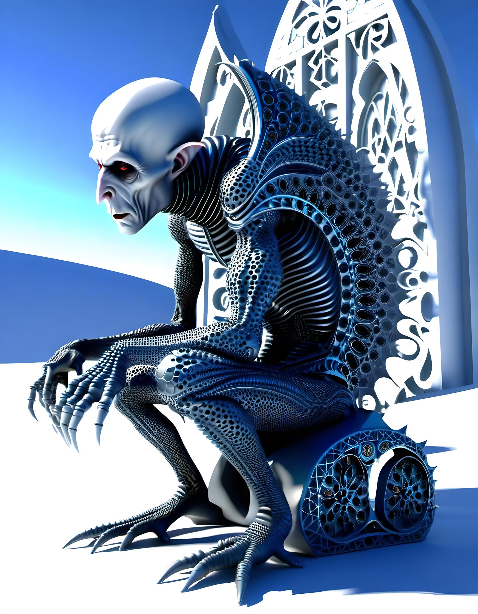 Schizoid Nosferatu Sermon in Nuthouse Morgue: Fractal Art