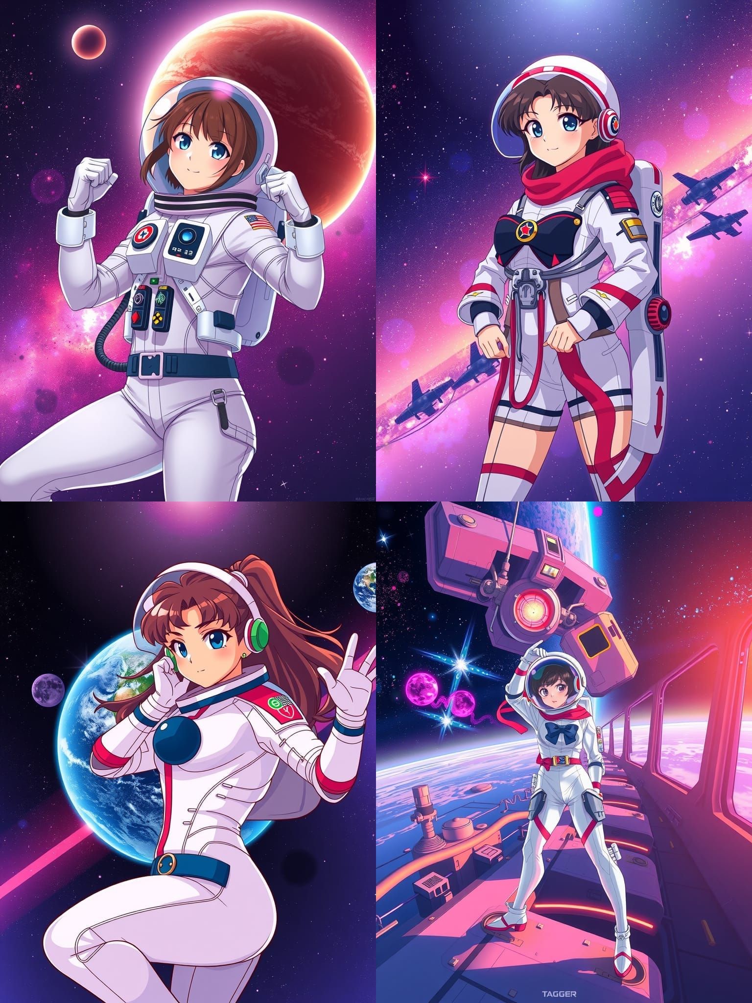 Sailor Moon Astronaut in Anime Style