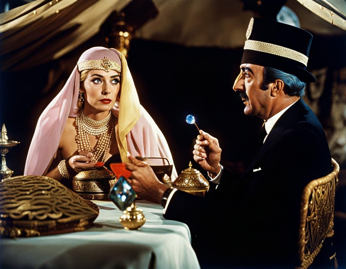 Clouseau as Fortune Teller with Crystal Ball