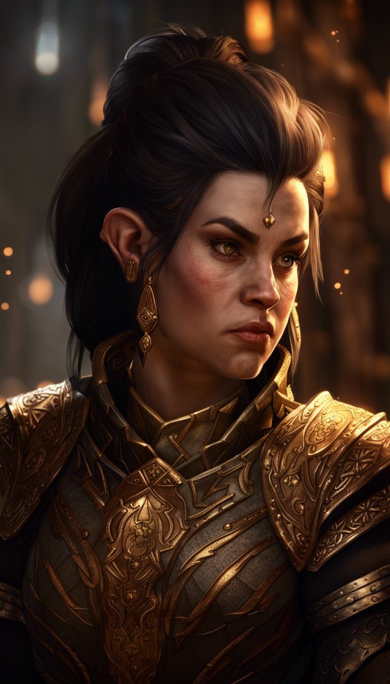 Noble Dark Fantasy Dwarf with Dynamic Lighting