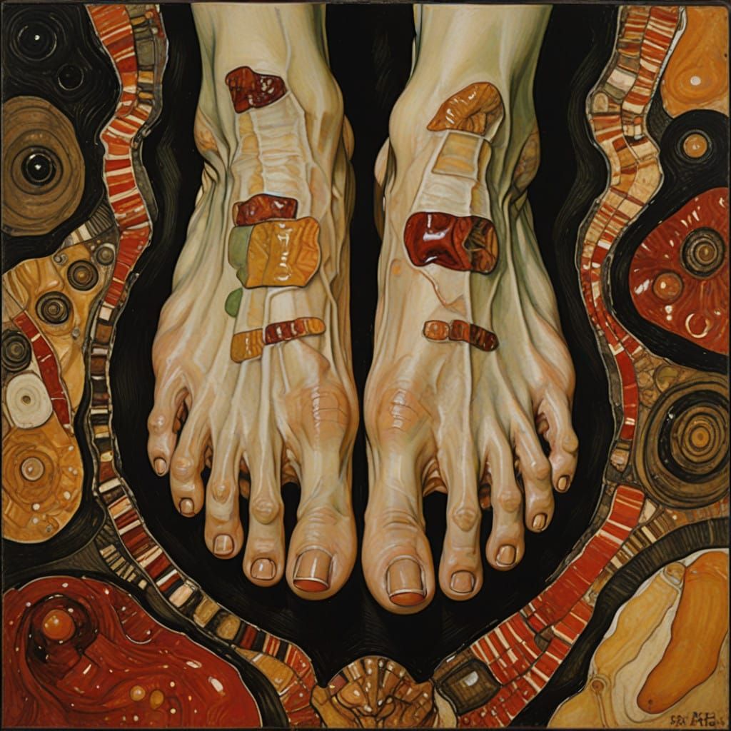 Surreal Neo-Primitivist Art Piece