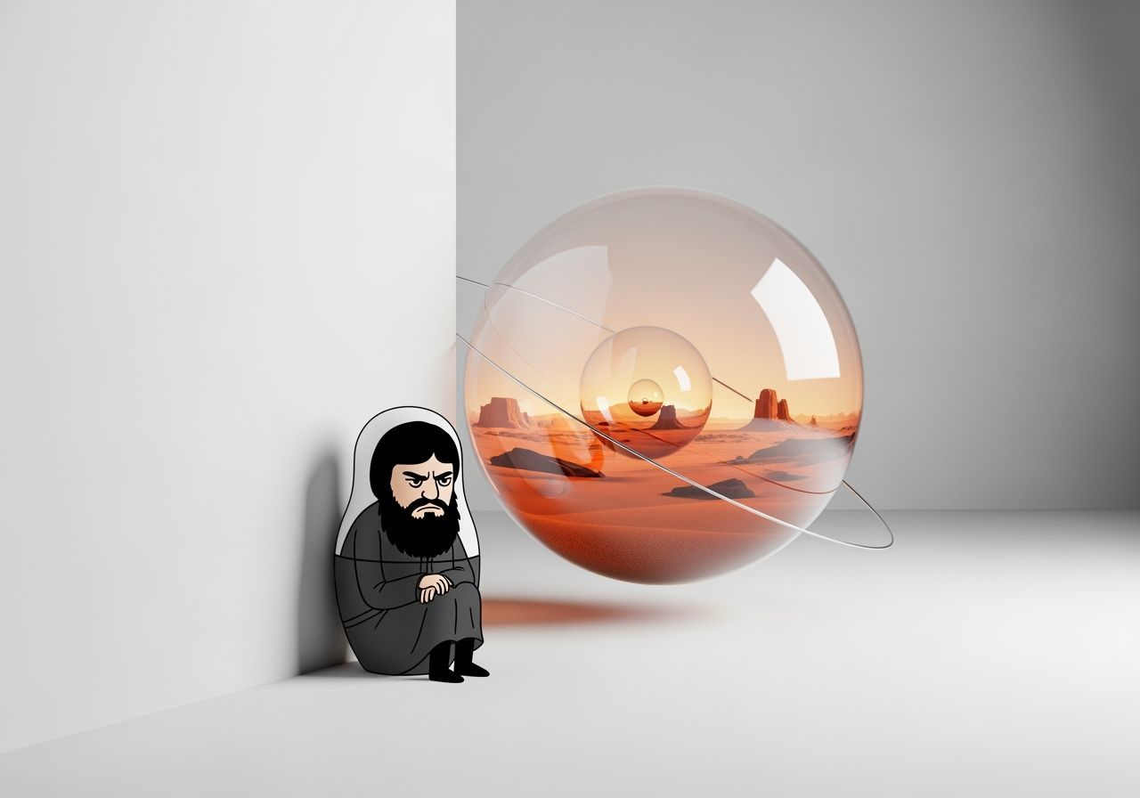 Rasputin Grumpy Stick-Figure Guy Matryoshka Skulks in Empty ...