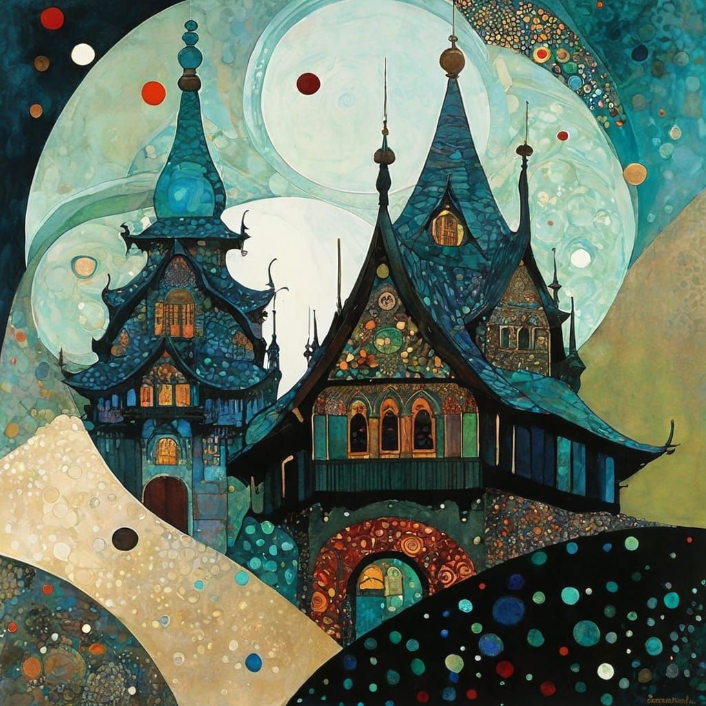 Abstract Art in Klimt and Schiele Style