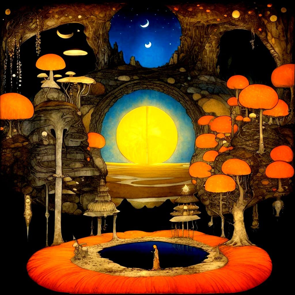 Fantasy fairy place by john bauer