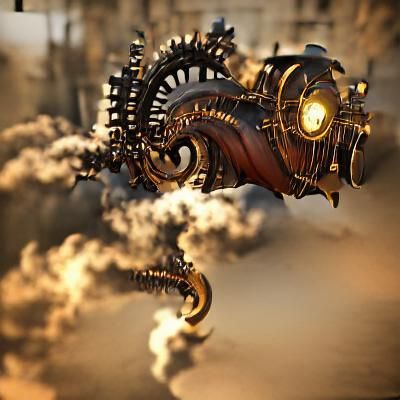 Steampunk Dragon Ship Rendered in Unreal Engine