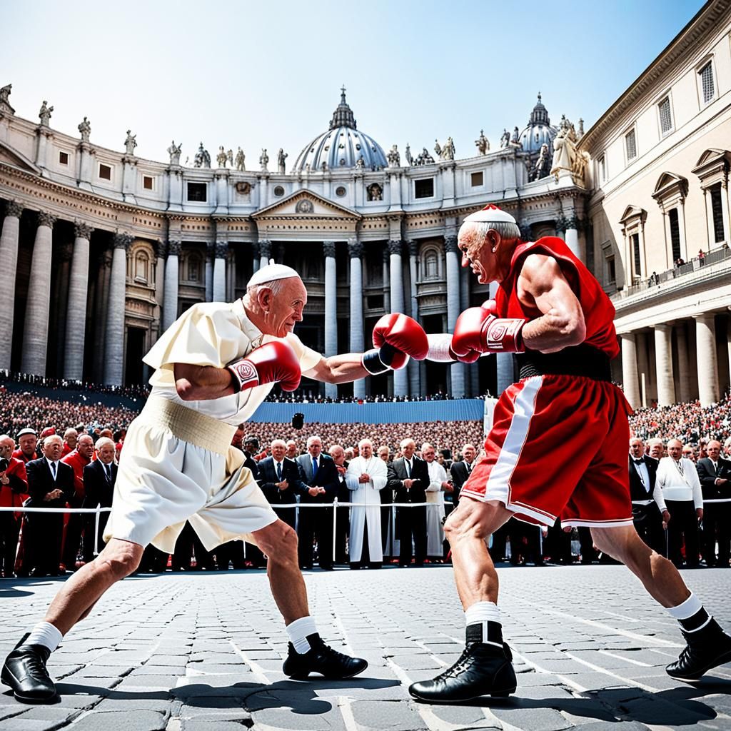 Pope Boxing Match in St. Peter's Square
