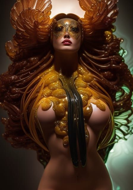 Honey Slime Statue in Refracted Lighting