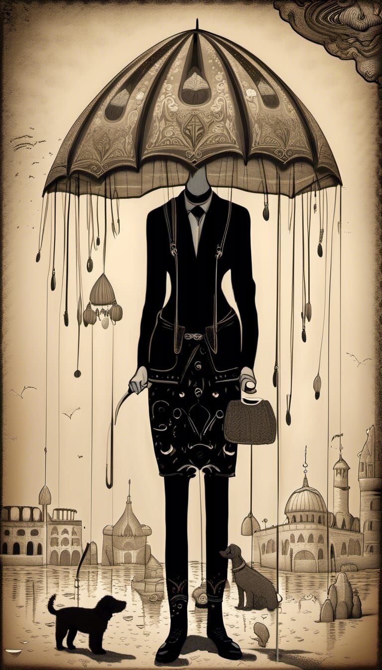 Labradoodles' Beach Day in Magical Realism