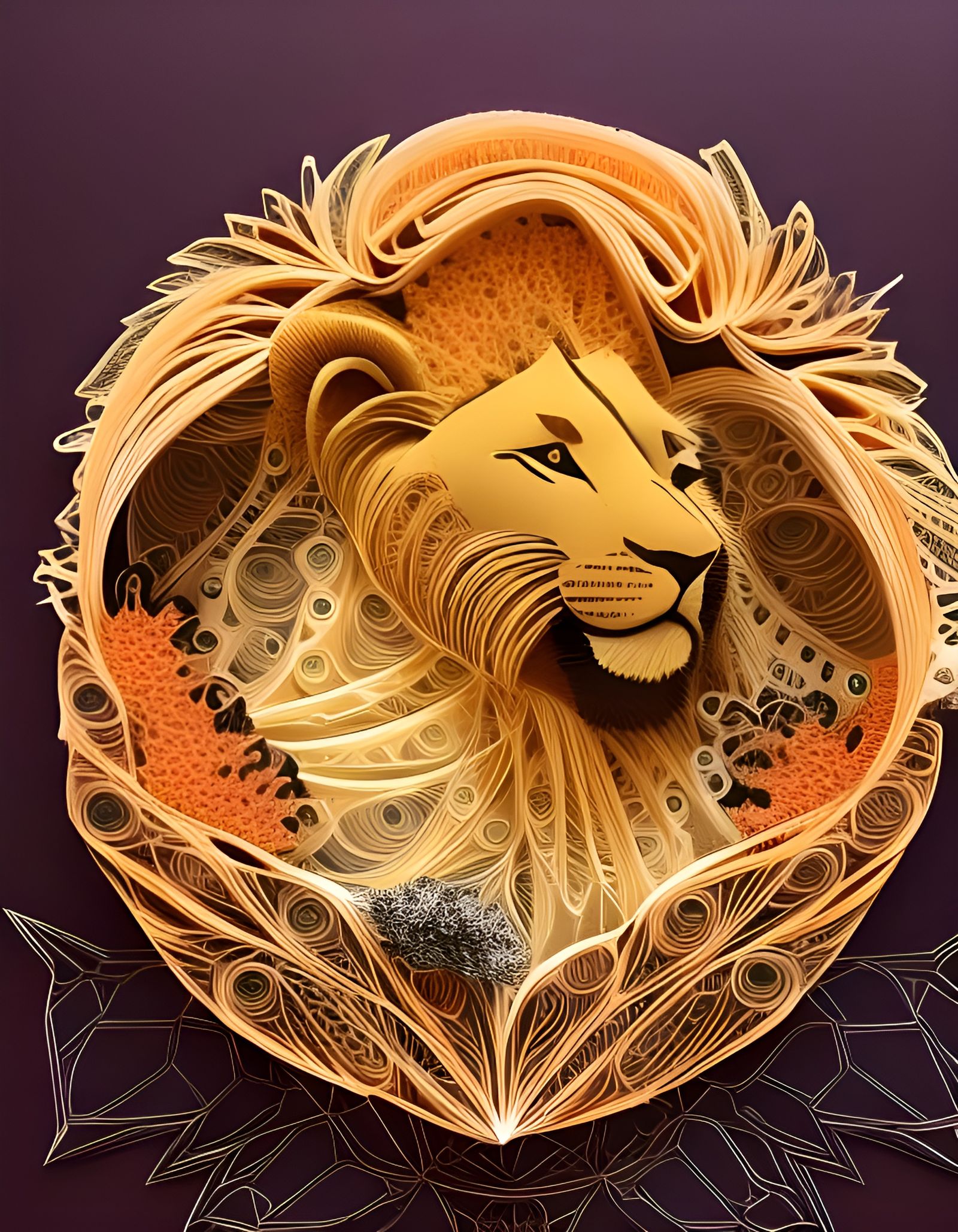Lion King in Paper Sculpture Art 🦁👑