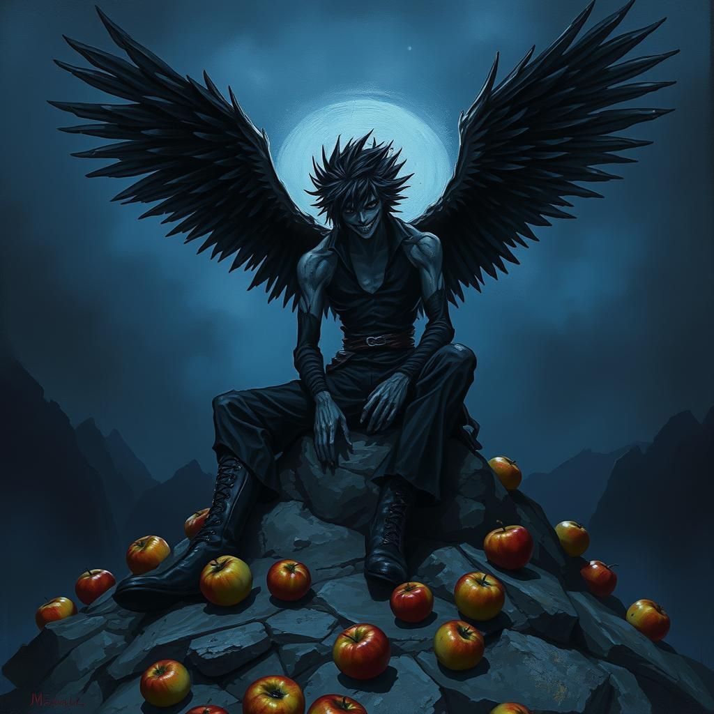 Ryuk from Death Note in Dark Fantasy Art