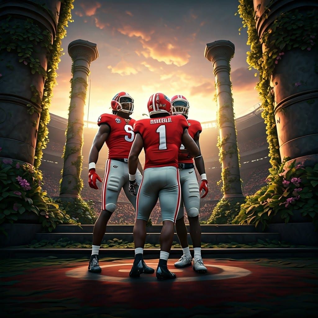 Georgia Bulldogs Victory in Dreamlike Stadium