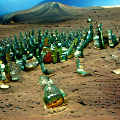 Martian Desert of Empty Tequila Bottles