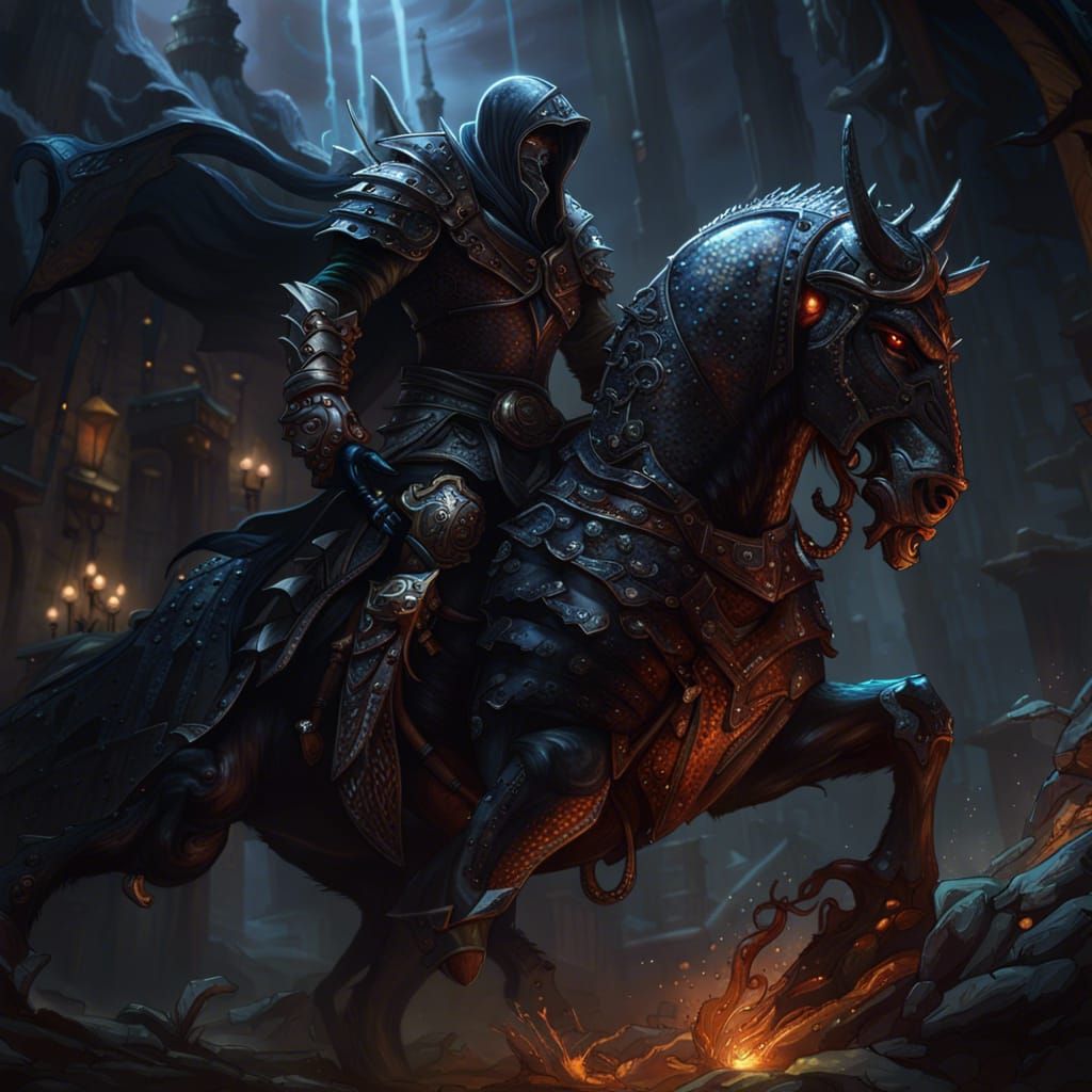 Scorpio Protecting Spawn From Evil Knight