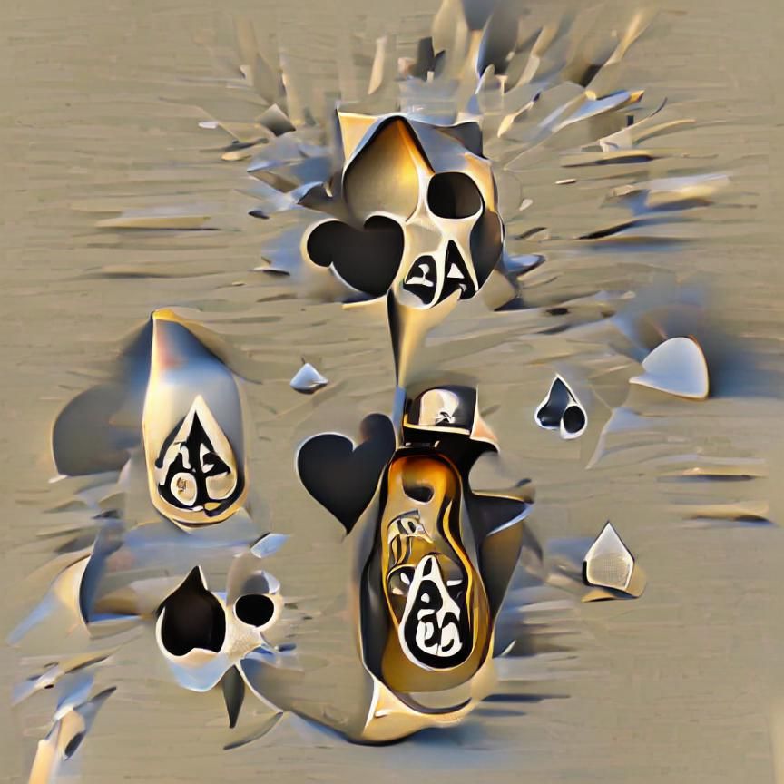 Detailed Ace of Spades Playing Card