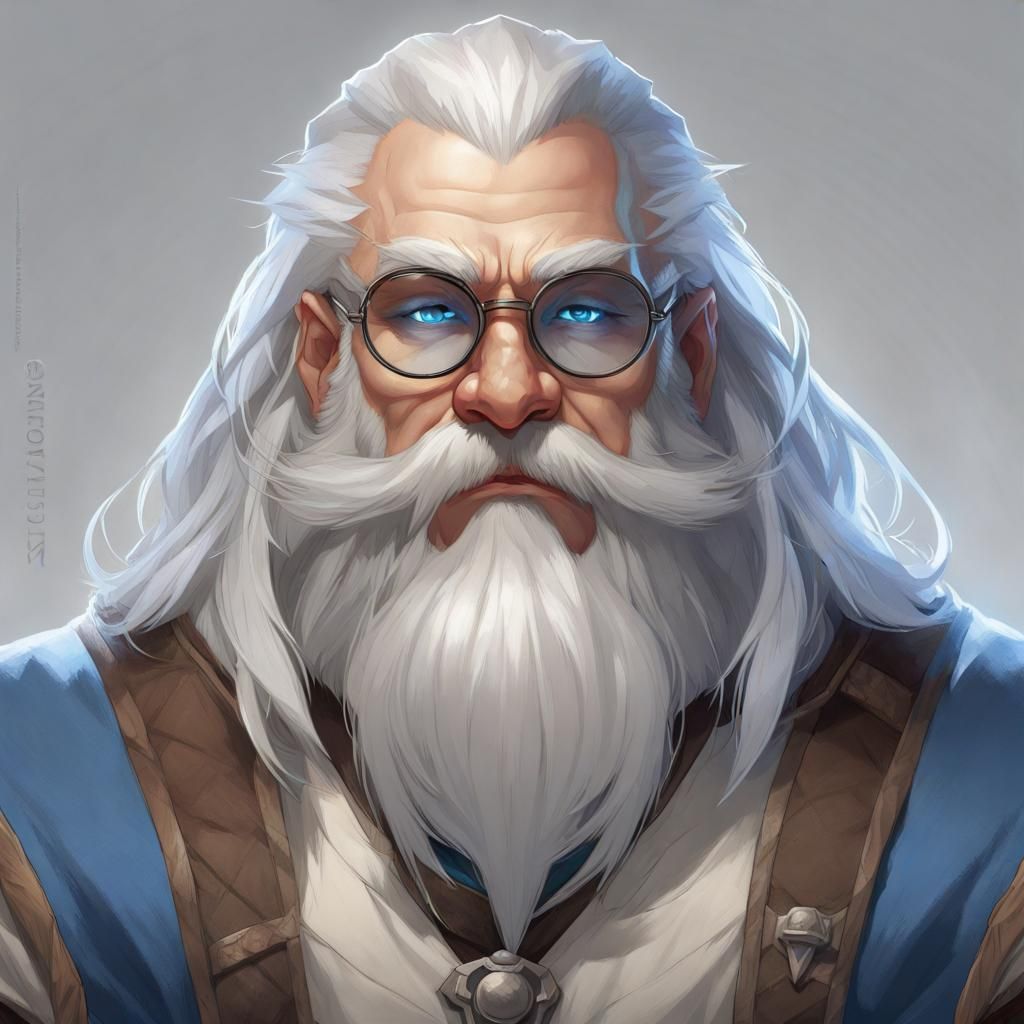 Barbarian Dwarf Portrait in Hyperdetailed Artstation Style