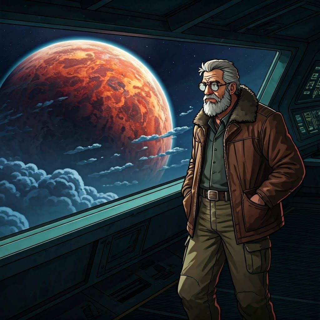 Geologist Observes Alien Planet in Anime Style