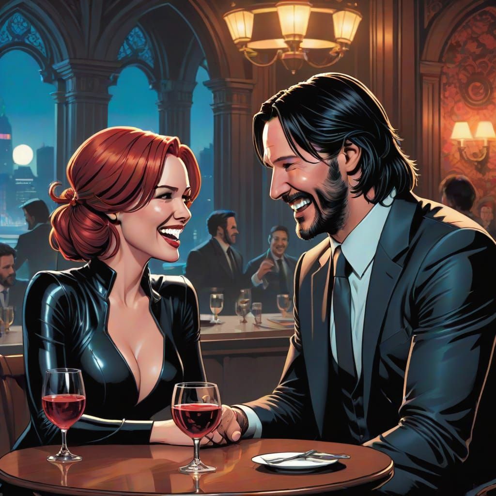 John Wick & Black Widow Share a Romantic Date